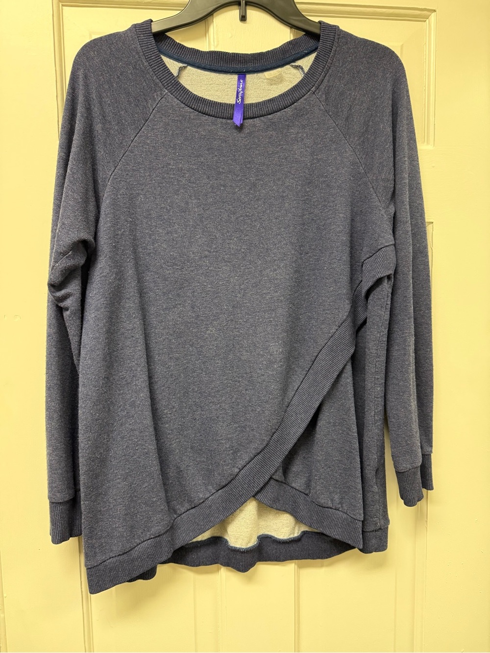 Seraphine Navy Maternity Nursing Crossover Sweatshirt